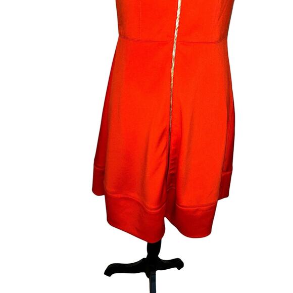Vince Camuto‎ Orange Sleeveless Full Zip Dress Size 4 Polyester & Spandex Euc - Picture 3 of 11